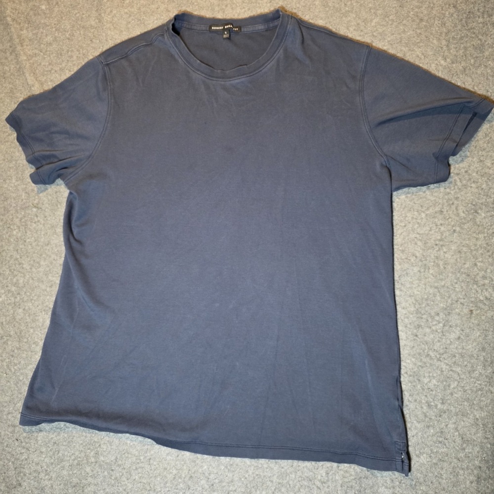Robert Barakett Shirt Men's L Black Short Sleeve Pima Cotton Soft 436